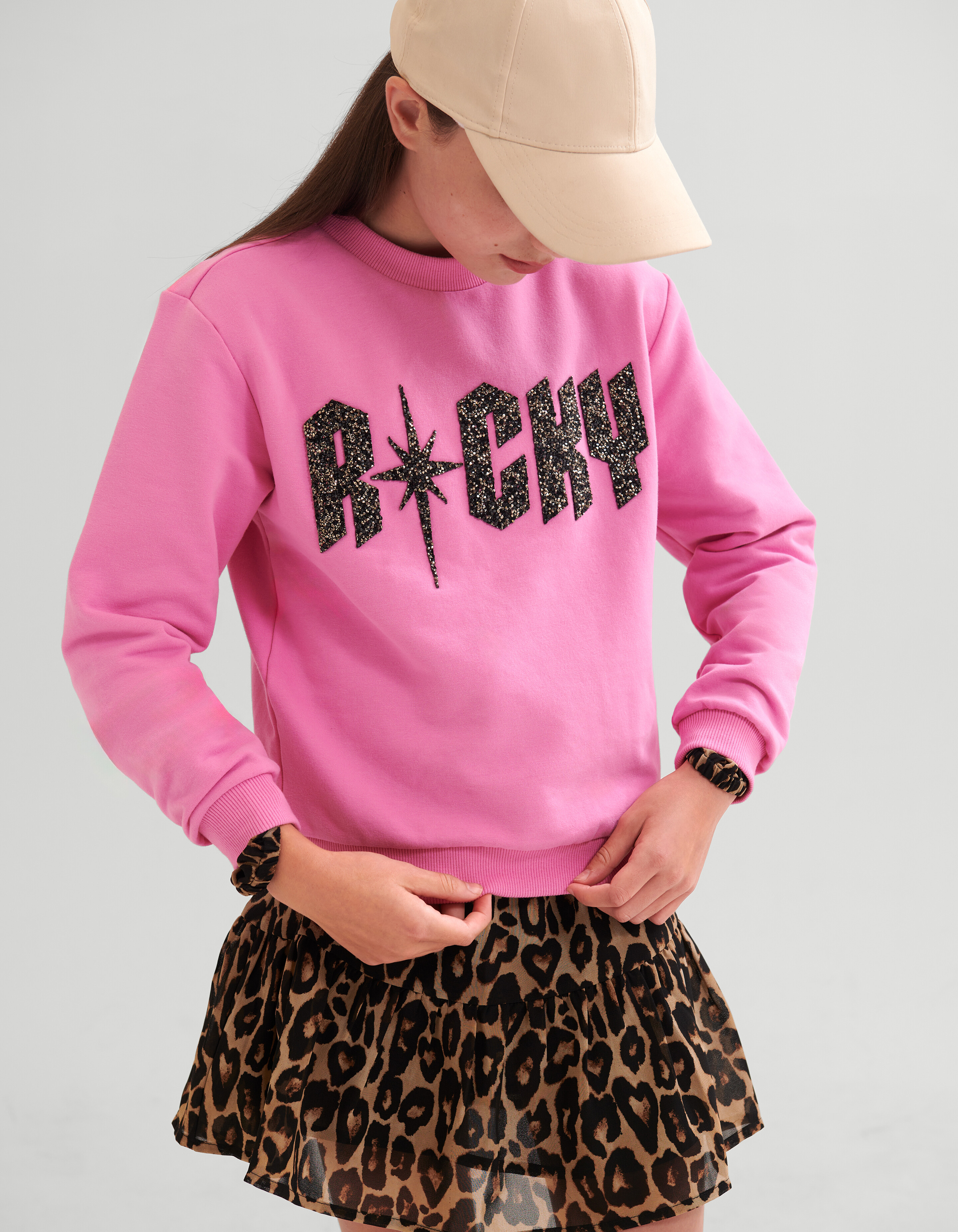 Leopard Print Kleid Braun SHOEBY GIRLS
