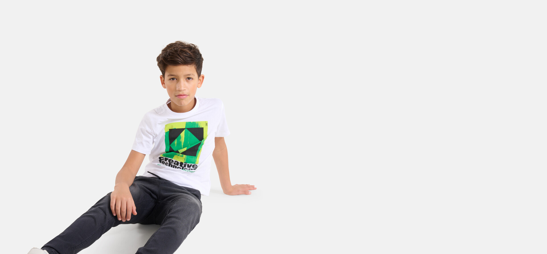 Bedrucktes T-shirt Weiß SHOEBY BOYS