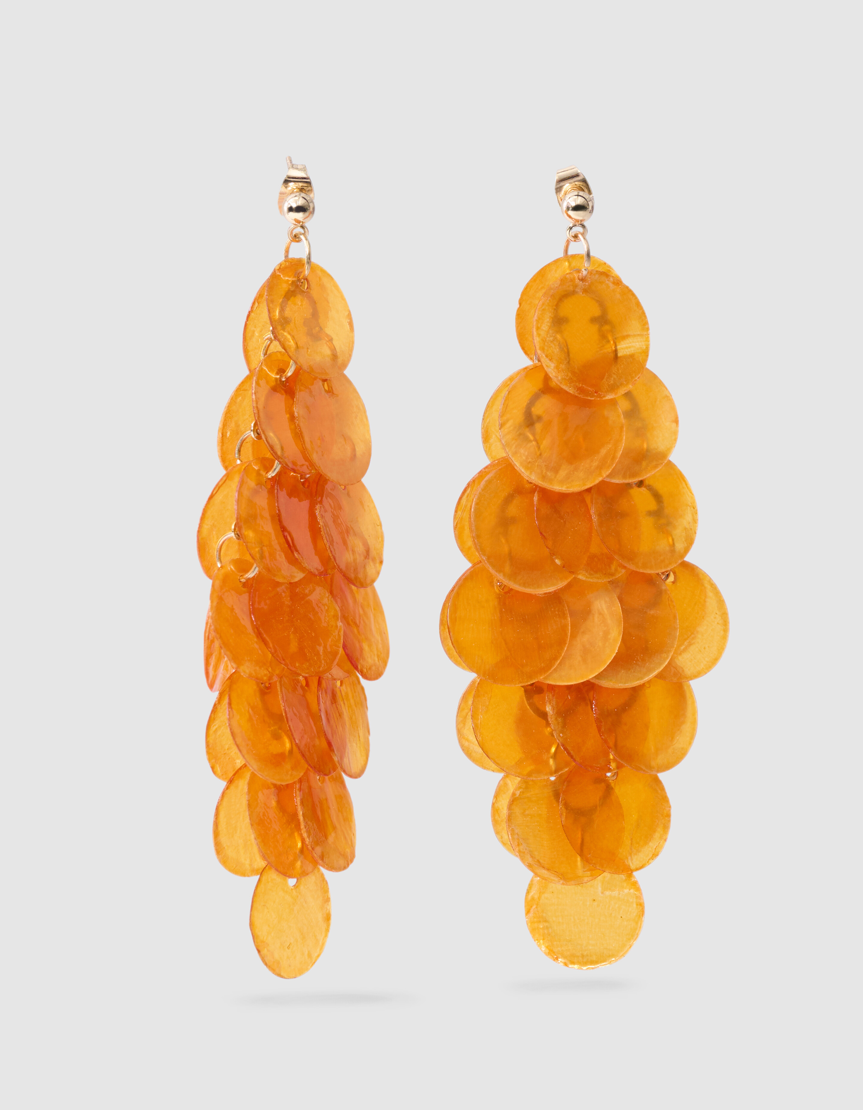 Muschel-Dreieck-Ohrringe Orange SHOEBY ACCESSOIRES