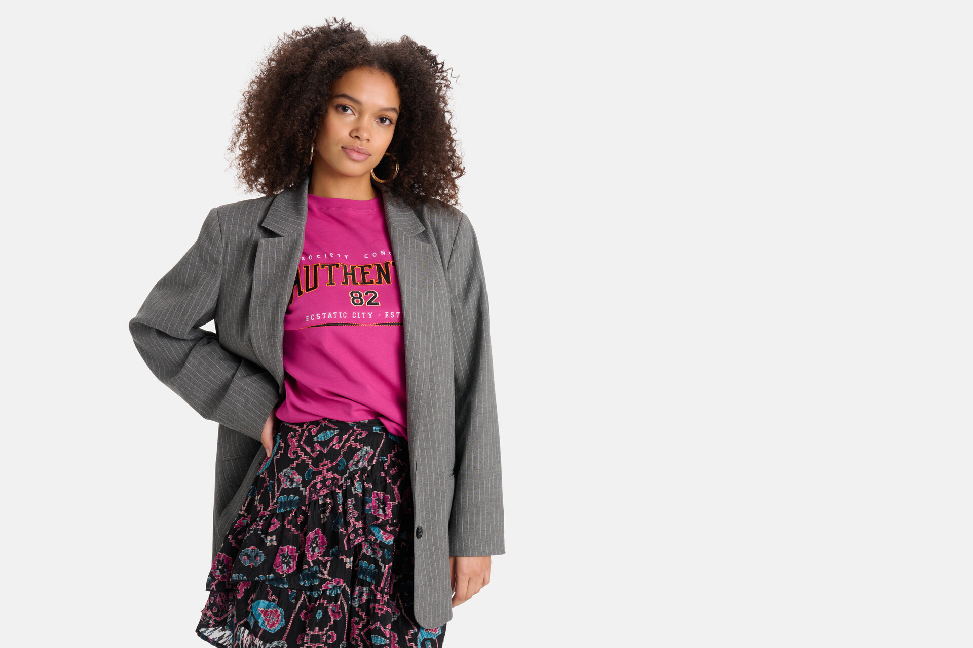 T-Shirt mit Artwork Rosa SHOEBY WOMEN