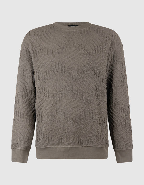 Pullover mit Wellenstruktur Grün SHOEBY MEN