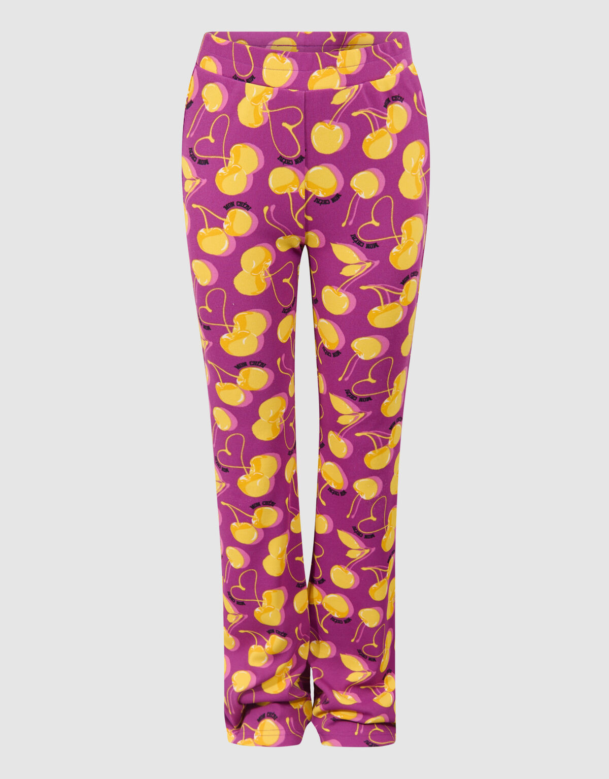 Bedruckte ausgestellte Rippenleggings Dunkelviolet SHOEBY GIRLS