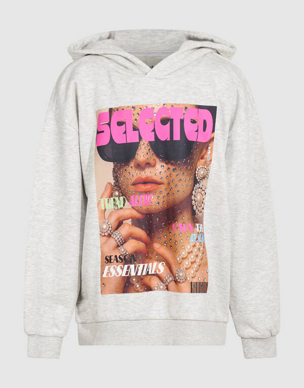 Magazine Hoodie Hellgrau SHOEBY GIRLS
