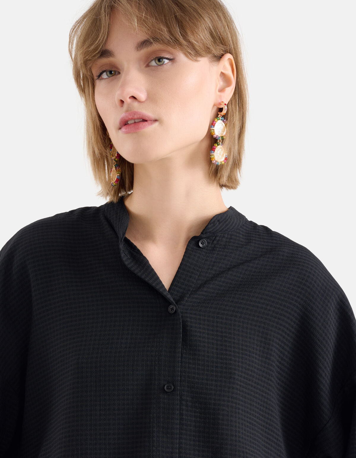 Relaxed Fit Bluse Schwarz SHOEBY WOMEN