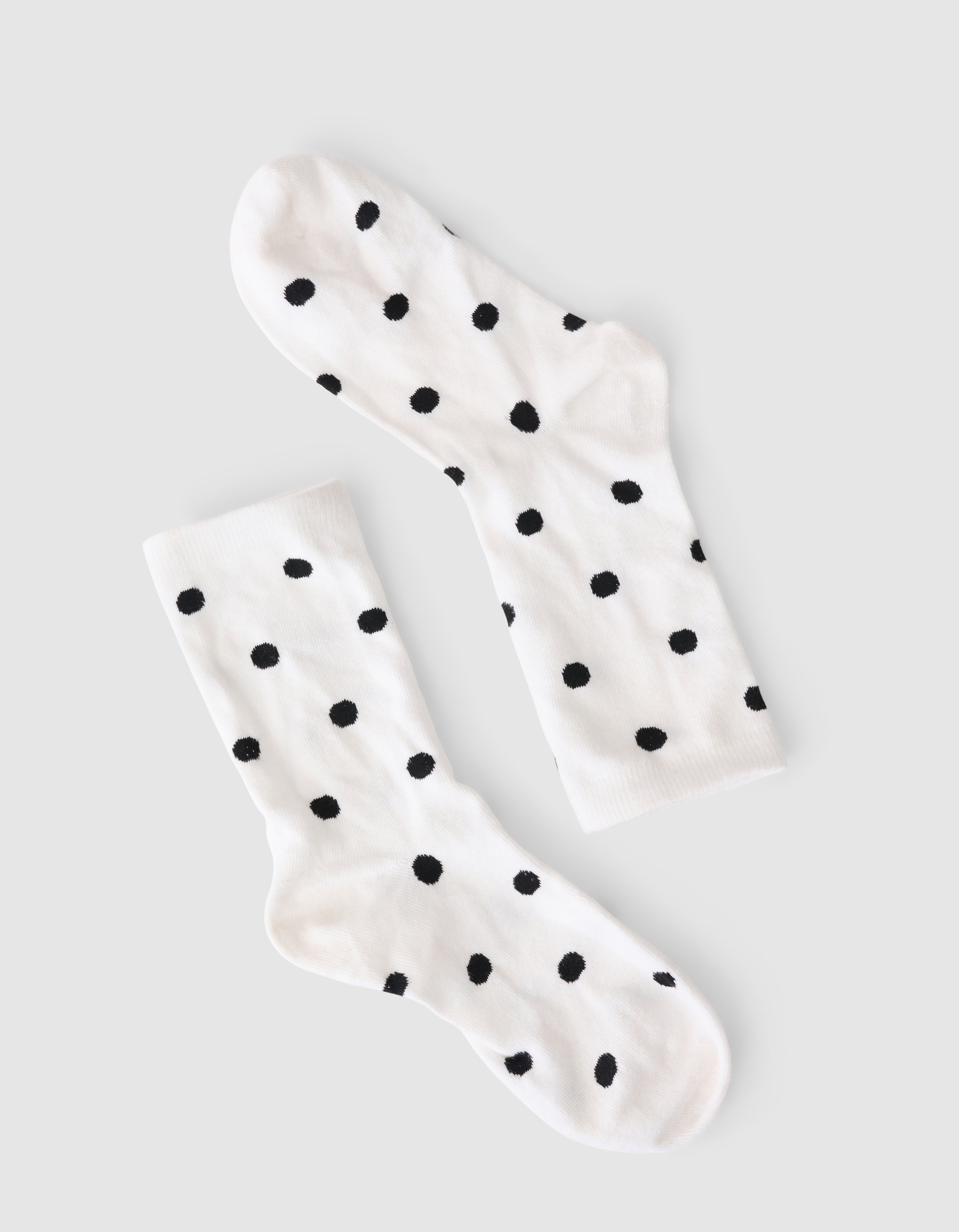 Polkadot Socken Wei&szlig;/Schwarz SHOEBY ACCESSOIRES