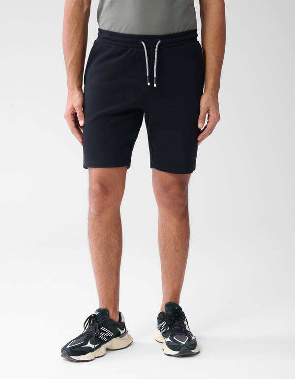 Piqu&eacute; Logo Shorts Schwarz SHOEBY MEN