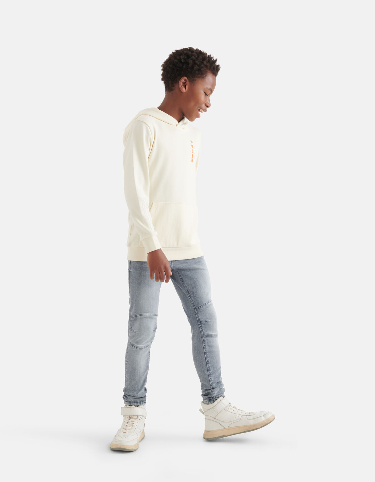 Biker Skinny Jeans Blau/Grau SHOEBY BOYS