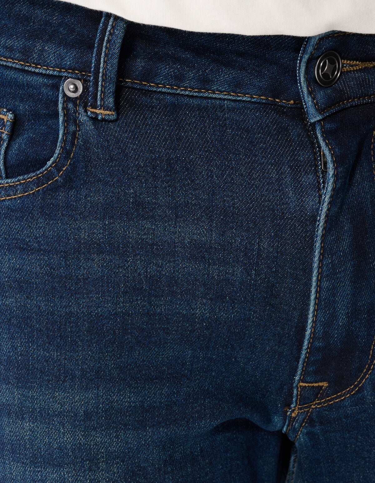 Slim Straight Fit Jeans Dunkelblau L32 SHOEBY MEN