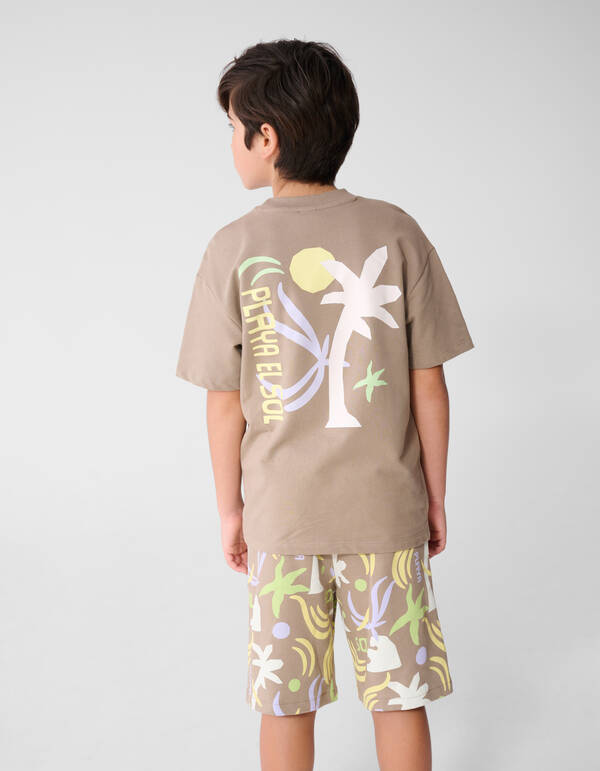 Playa Relaxed T-Shirt Taupe SHOEBY BOYS