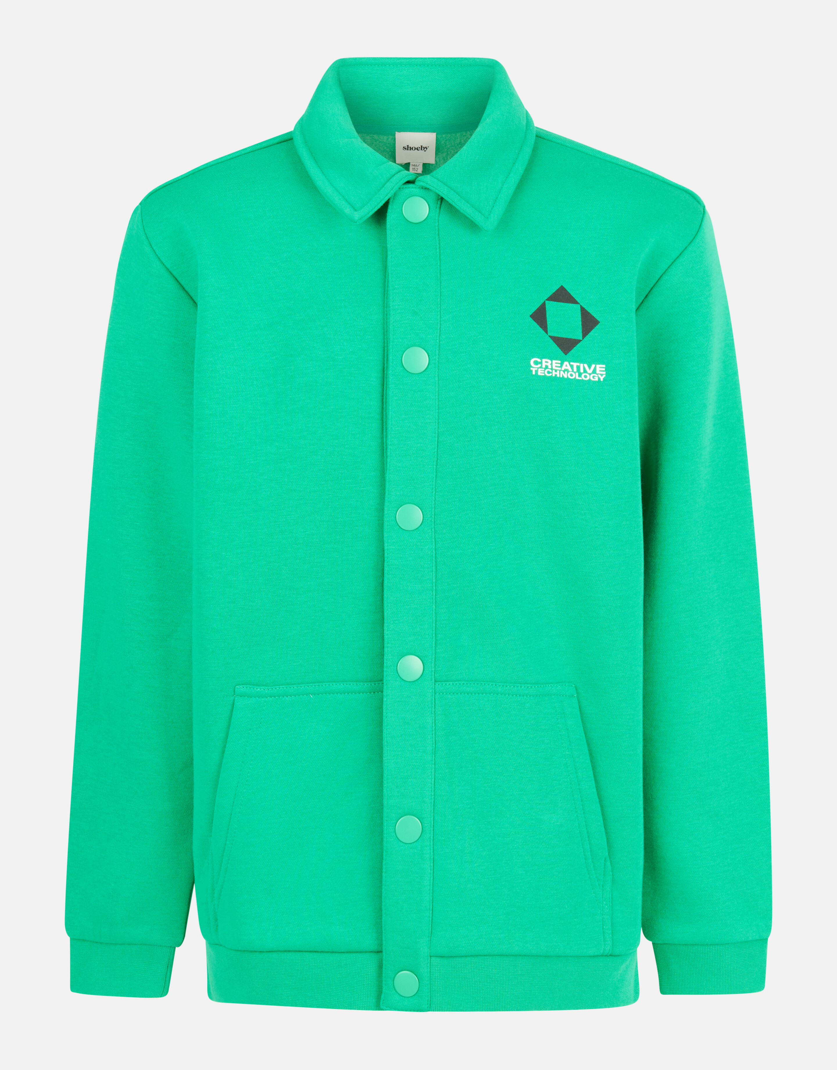 Bedruckte Strickjacke Grün SHOEBY BOYS