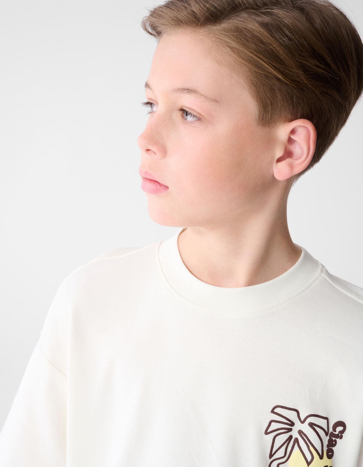Palm Artwork T-Shirt Gebrochen Wei&szlig; SHOEBY BOYS