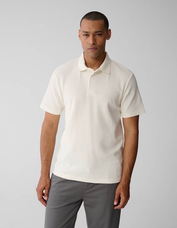 Struktur Jersey Polo Off White SHOEBY MEN