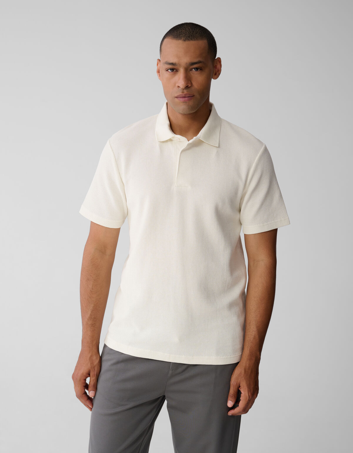 Struktur Jersey Polo Off White SHOEBY MEN