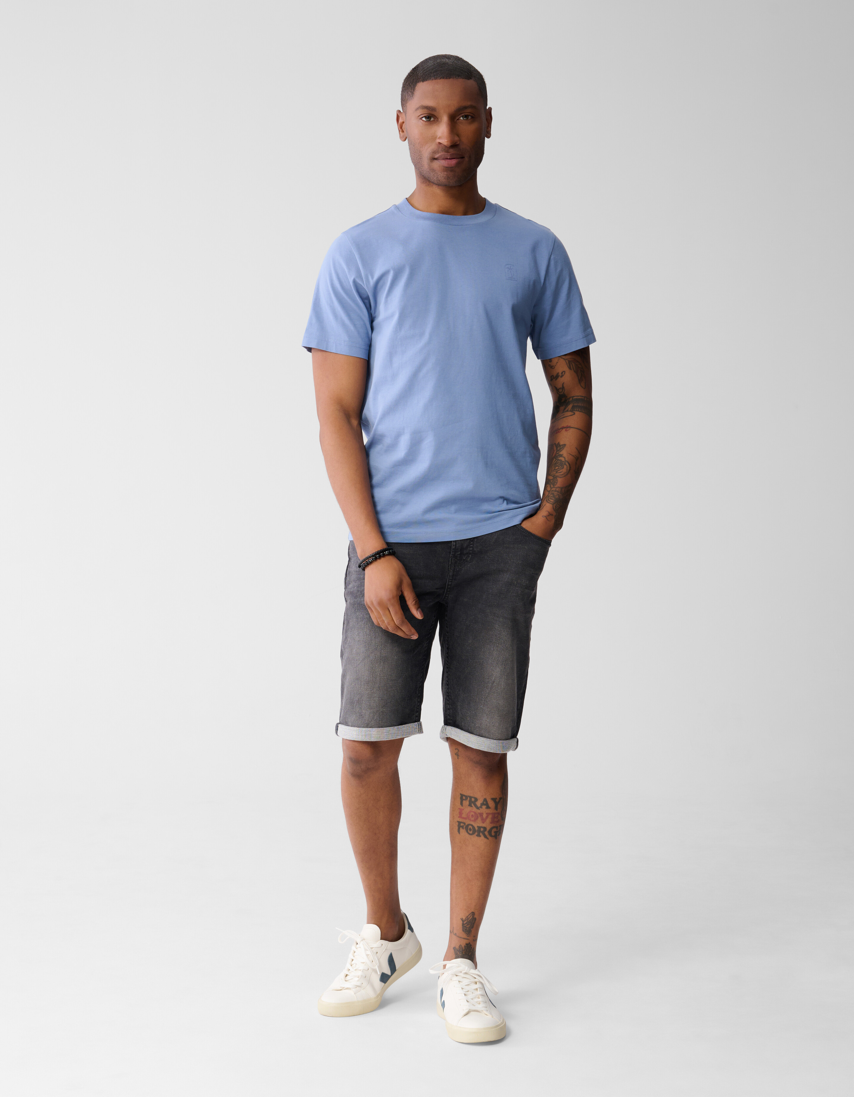 Palm Artwork T-shirt Hellblau SHOEBY MEN