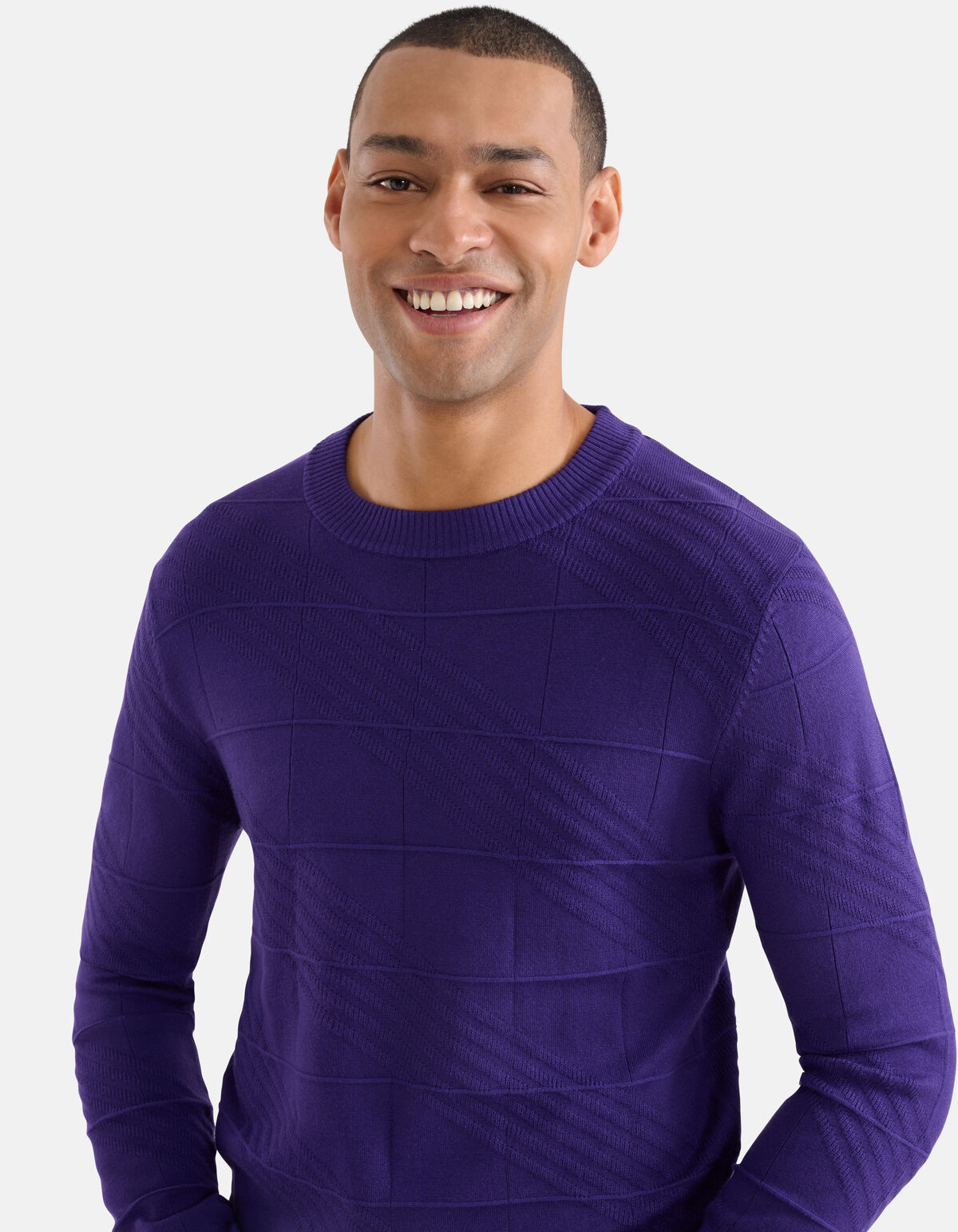 Diagonaler Pullover Lila SHOEBY MEN