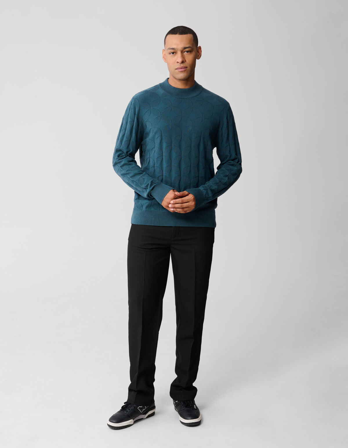 Glitzernder Strickpullover Dunkelgrün SHOEBY MEN