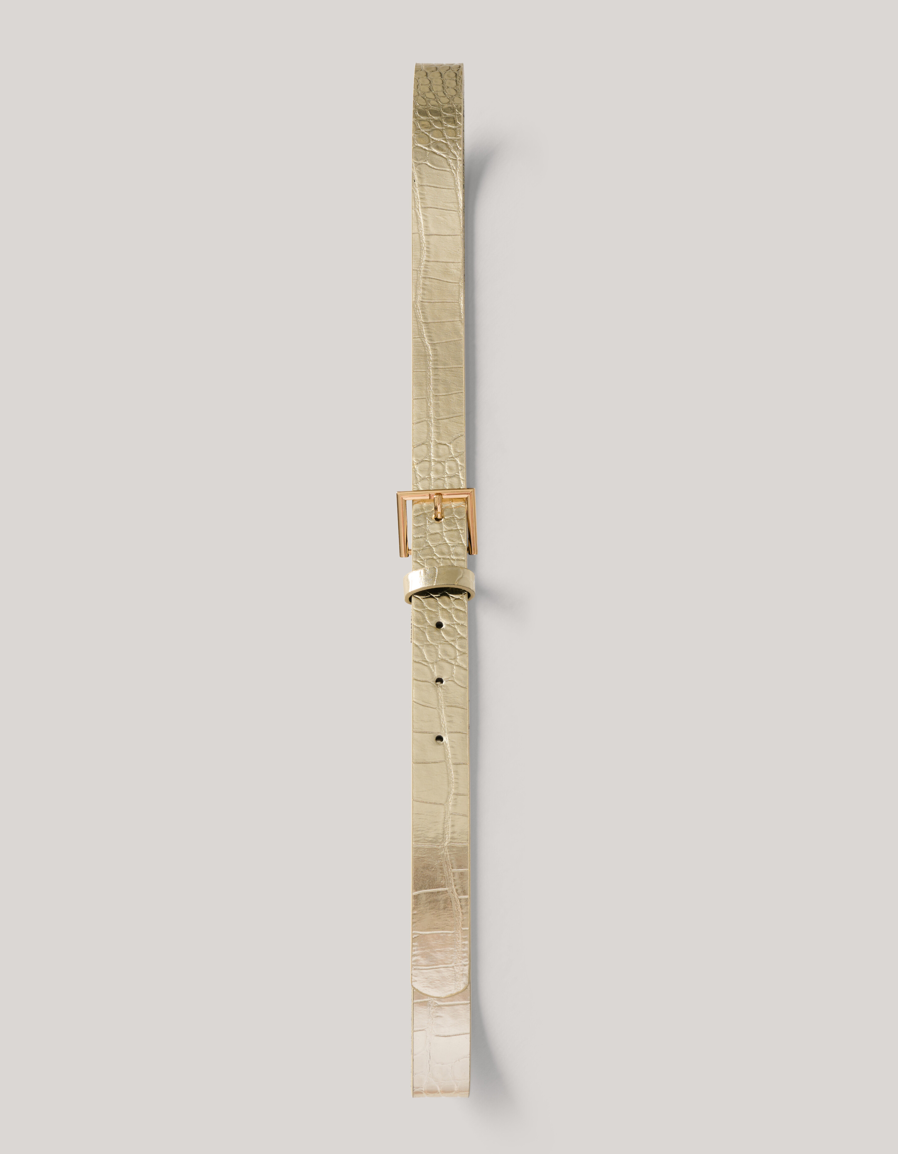 Metallischer Kroko-Gürtel Gold SHOEBY ACCESSOIRES