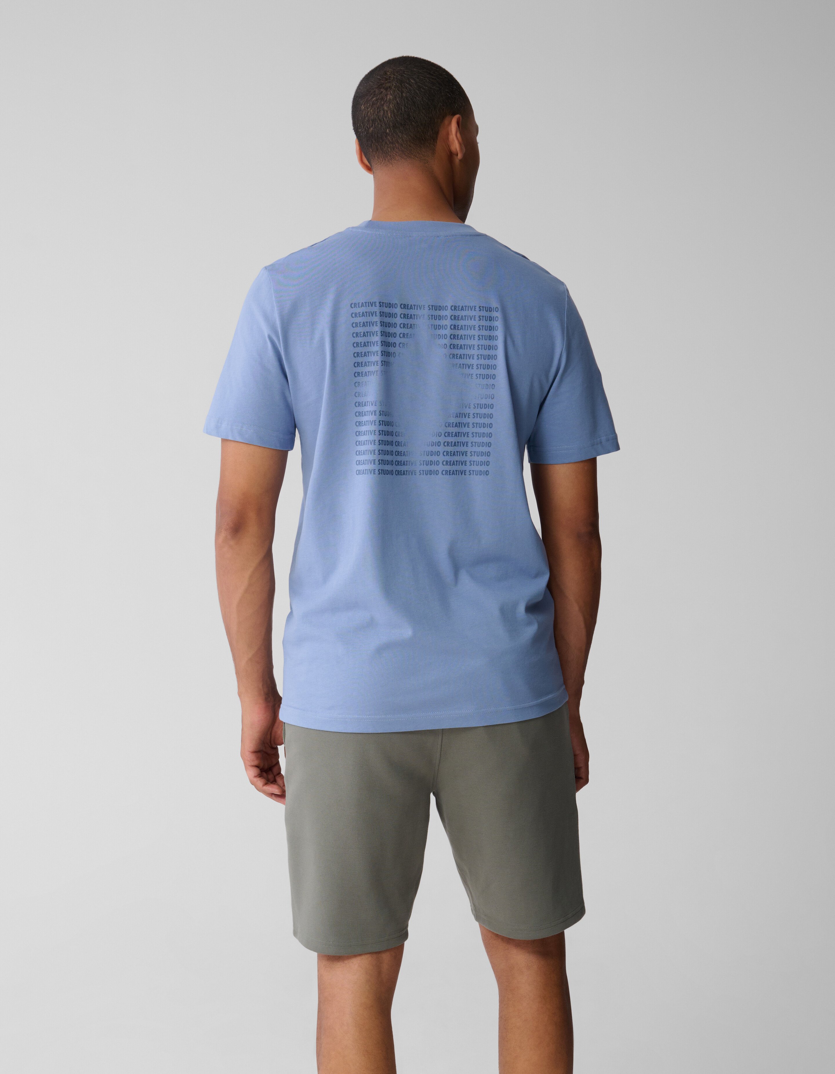 Text Artwork T-shirt Hellblau SHOEBY MEN