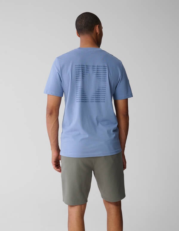 Text Artwork T-shirt Hellblau SHOEBY MEN