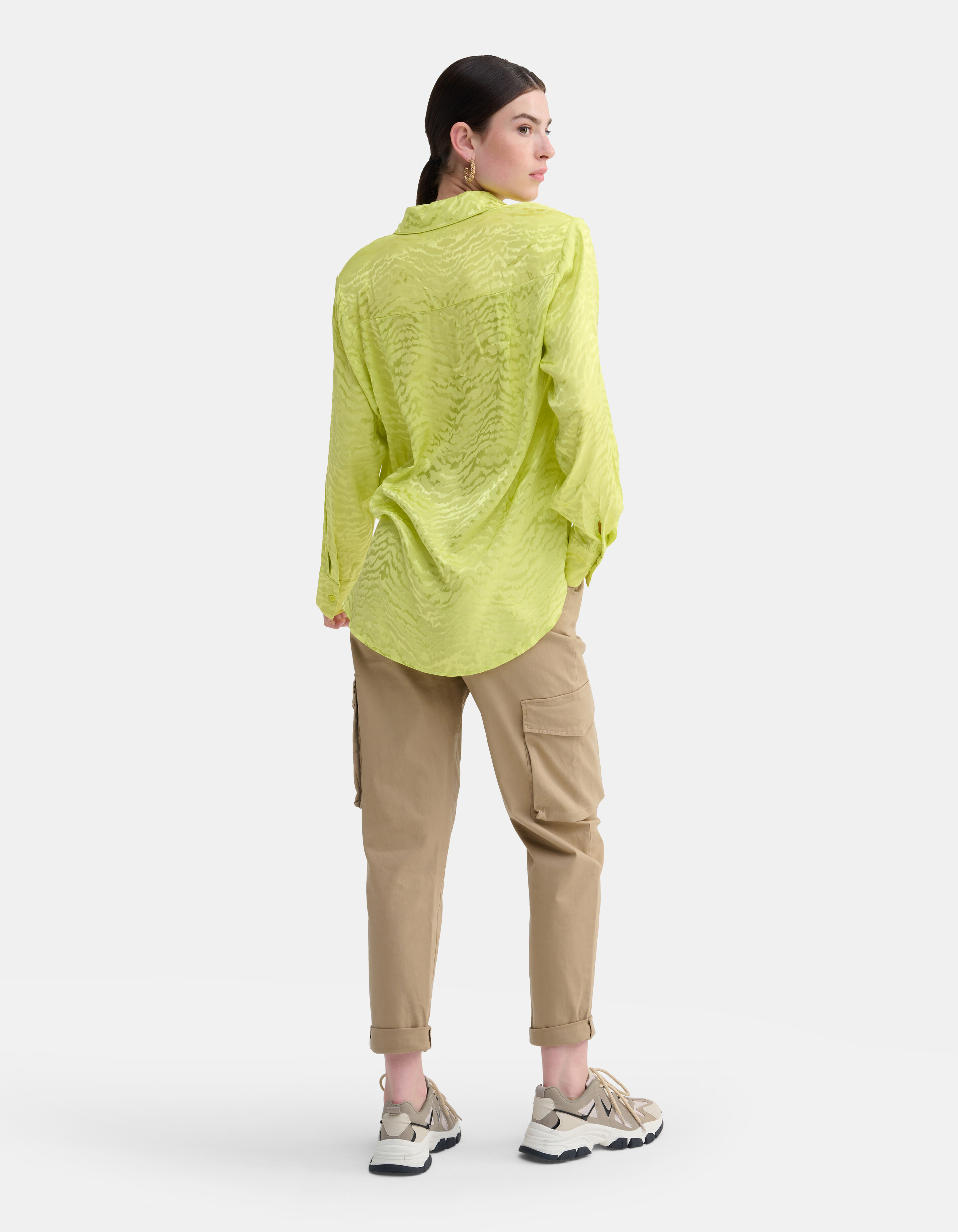 Jacquard Bluse Lime SHOEBY WOMEN