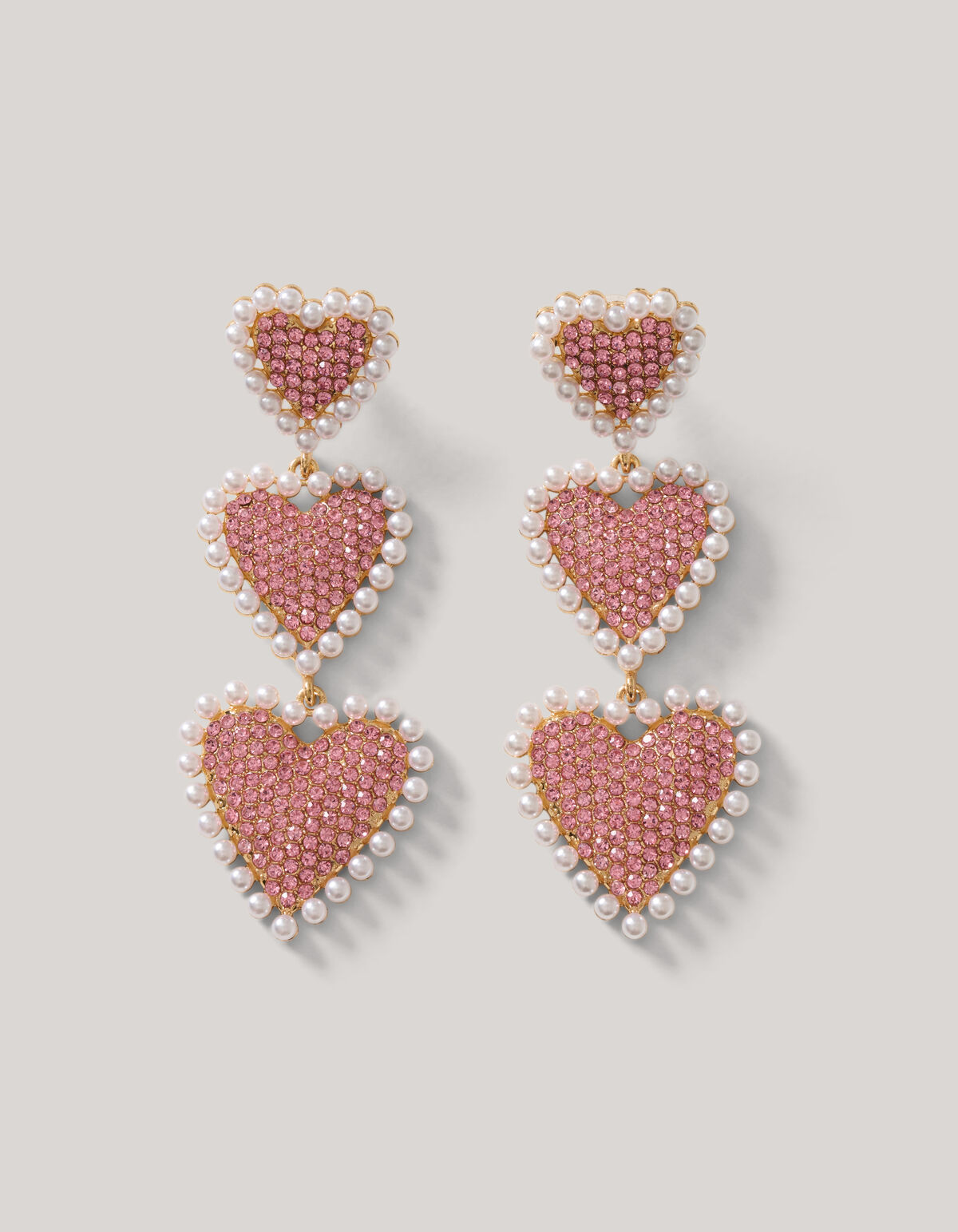 Multi Herz Ohrringe Rosa SHOEBY ACCESSOIRES