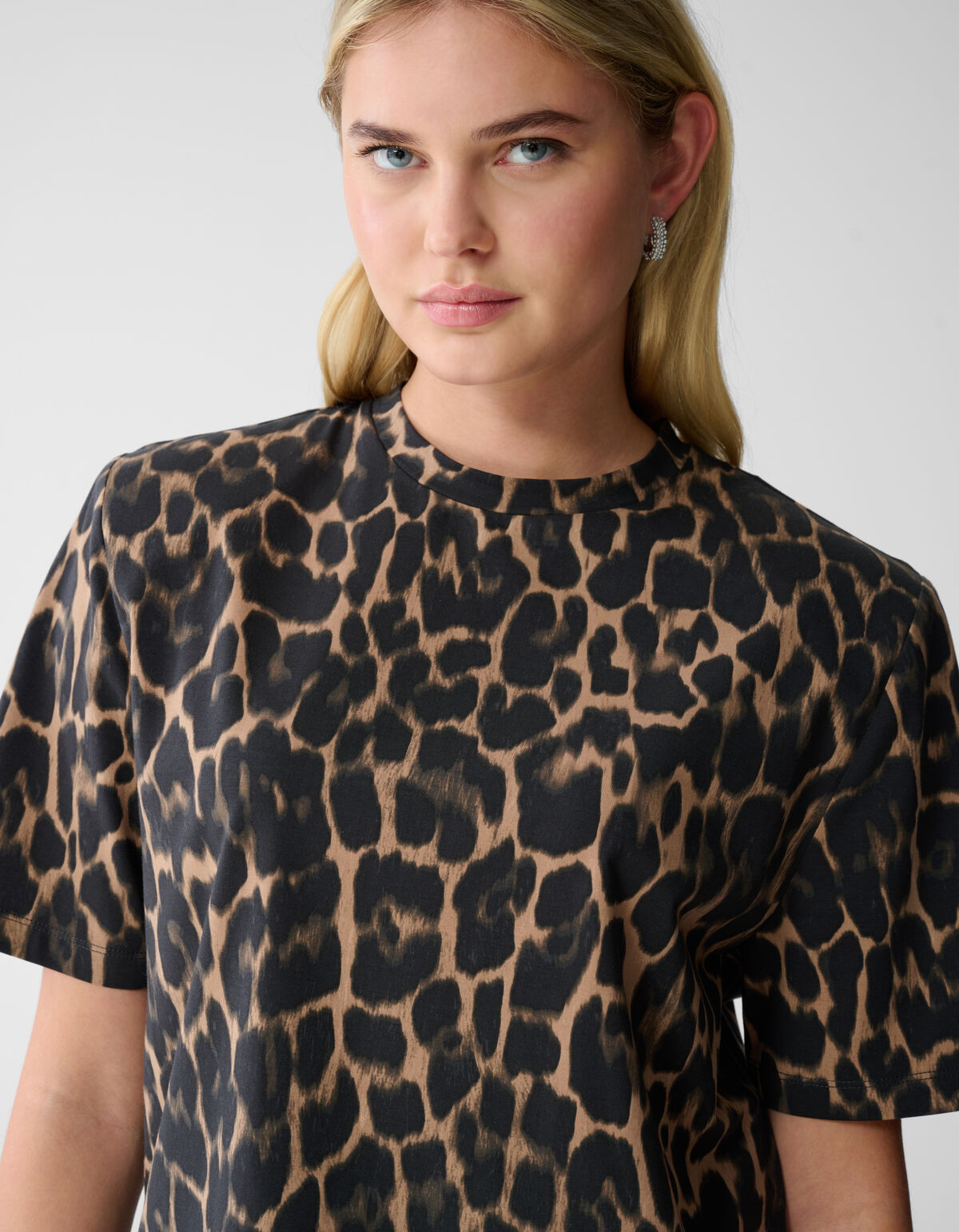Padded Leopardenmuster T-Shirt Braun SHOEBY WOMEN