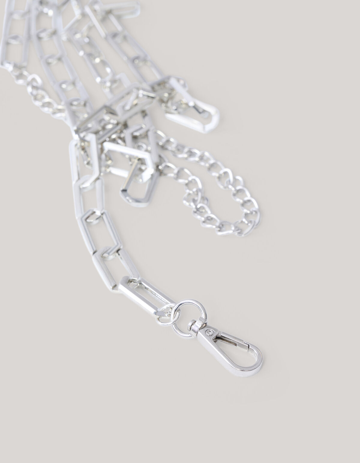 Flacher rechteckiger G&uuml;rtel Silber SHOEBY ACCESSOIRES