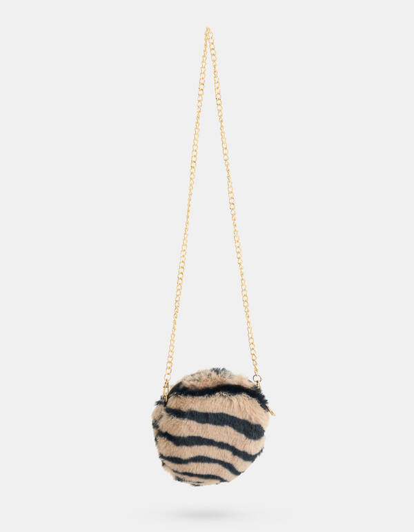 Ronde Faux Fur Tas Bruin SHOEBY ACCESSOIRES