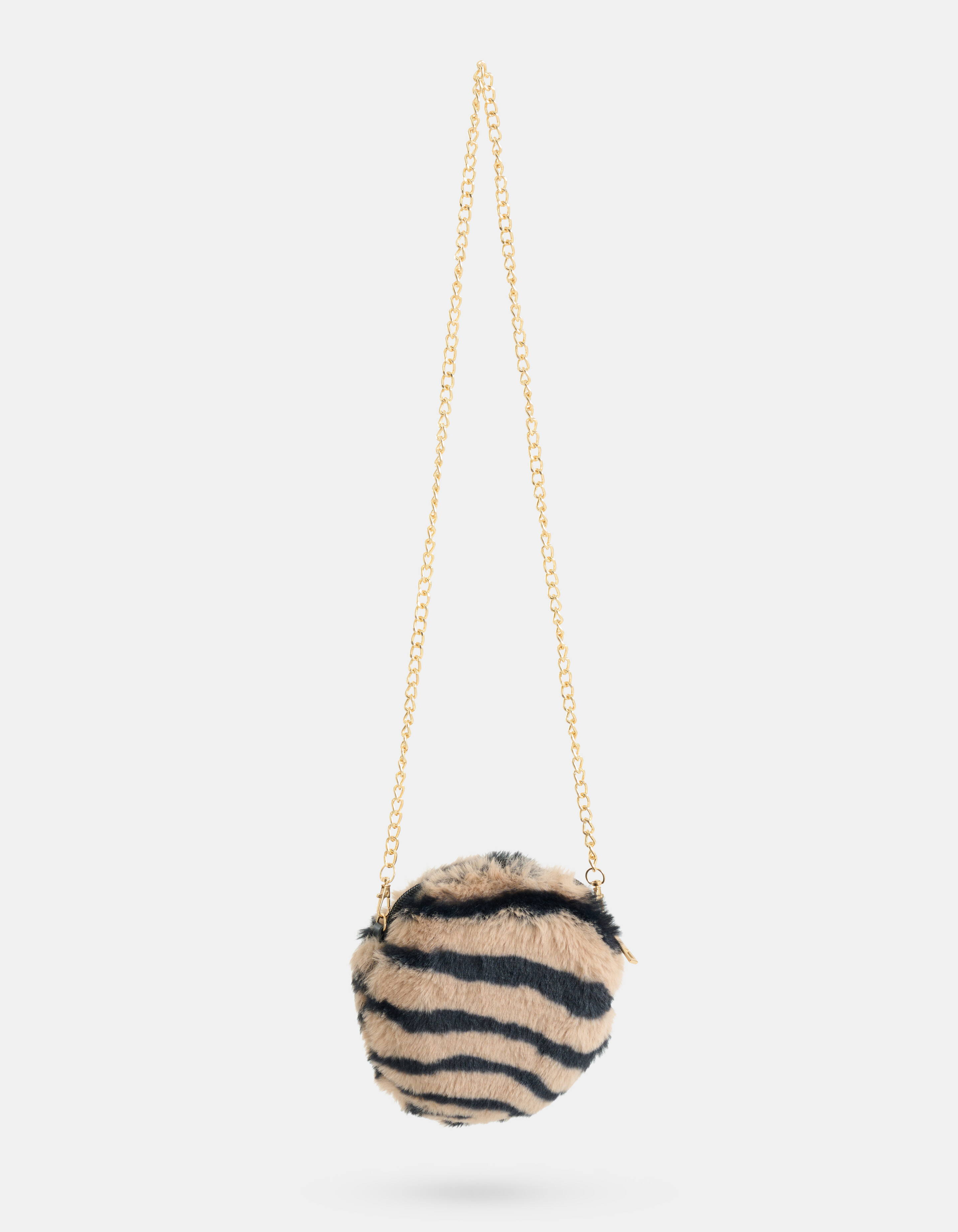 Ronde Faux Fur Tas Bruin SHOEBY ACCESSOIRES