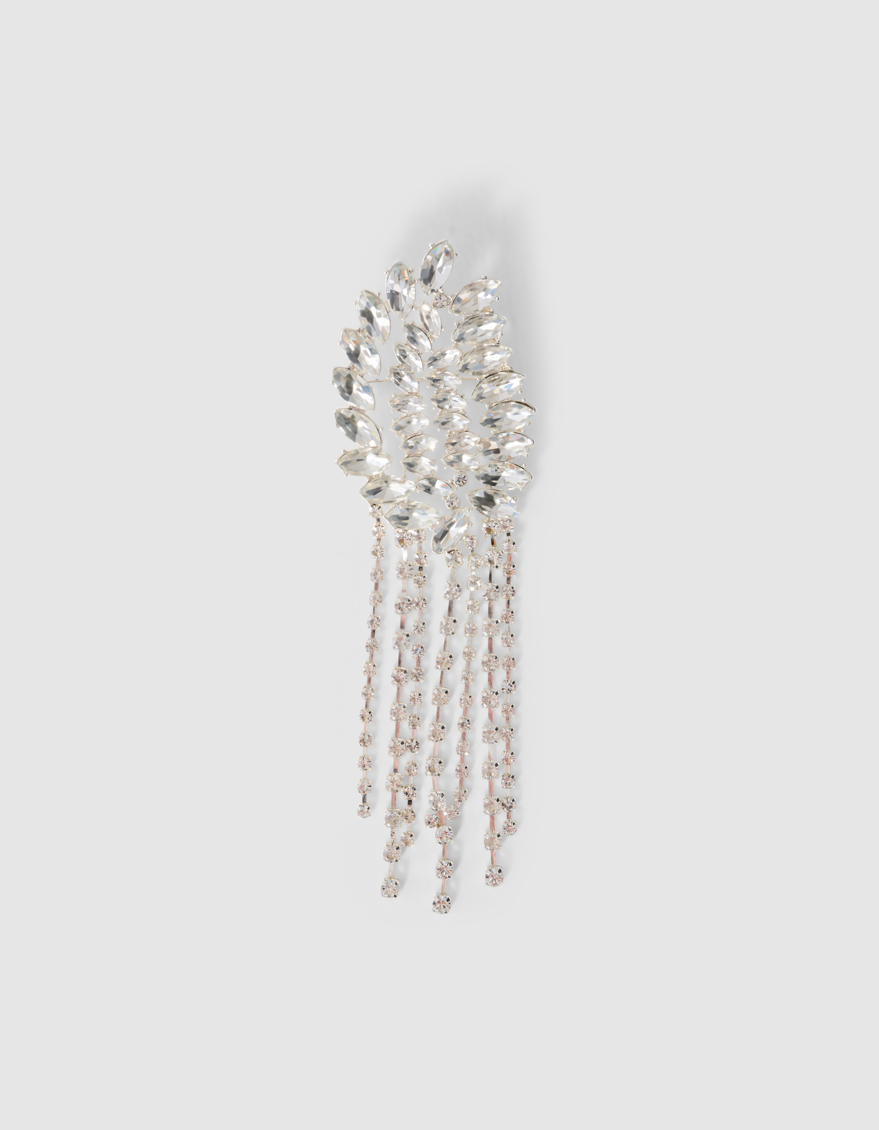Strass-Brosche, Ohrringe Silber SHOEBY ACCESSOIRES