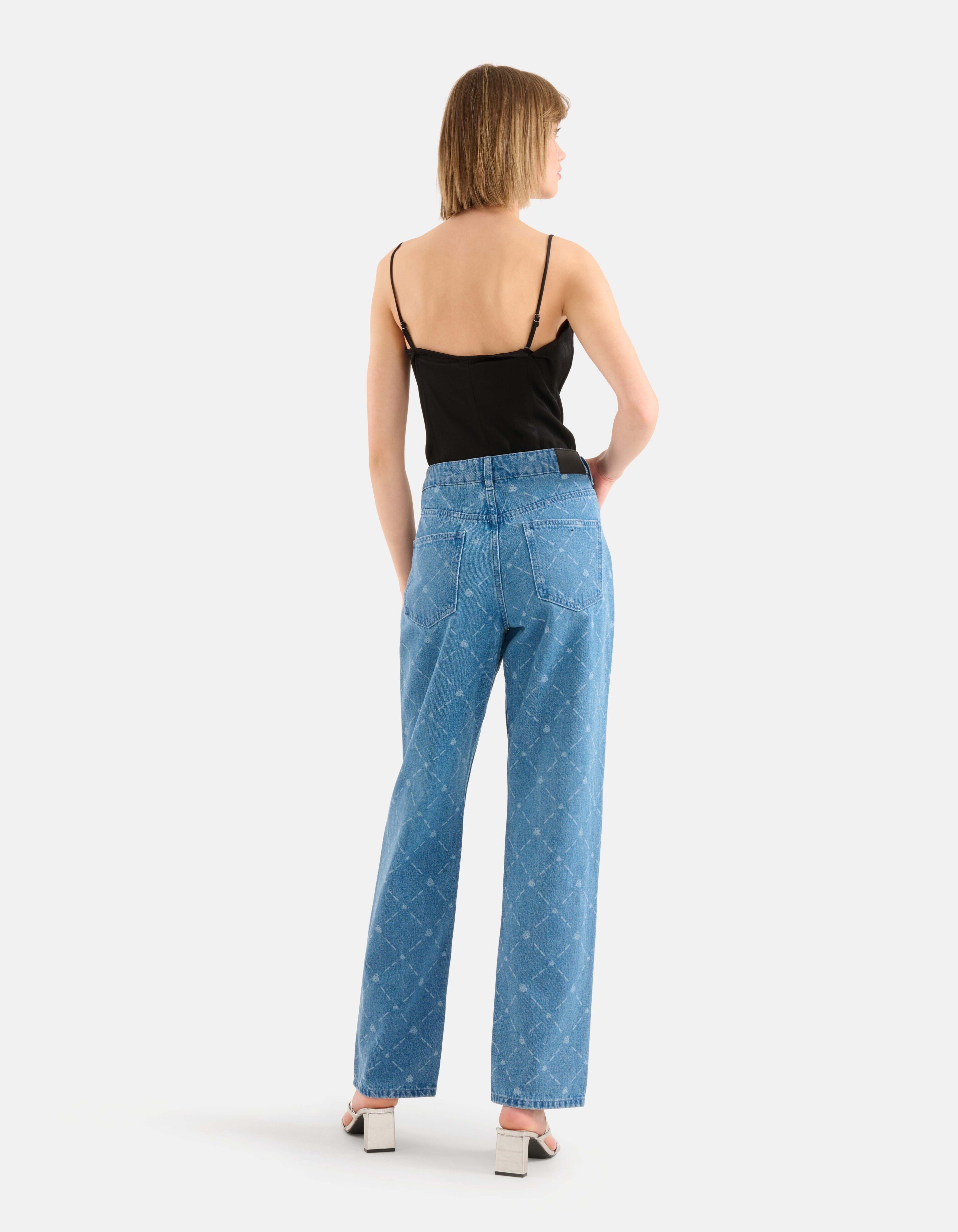 Printed Straight Jeans Blau SHOEBY WOMEN