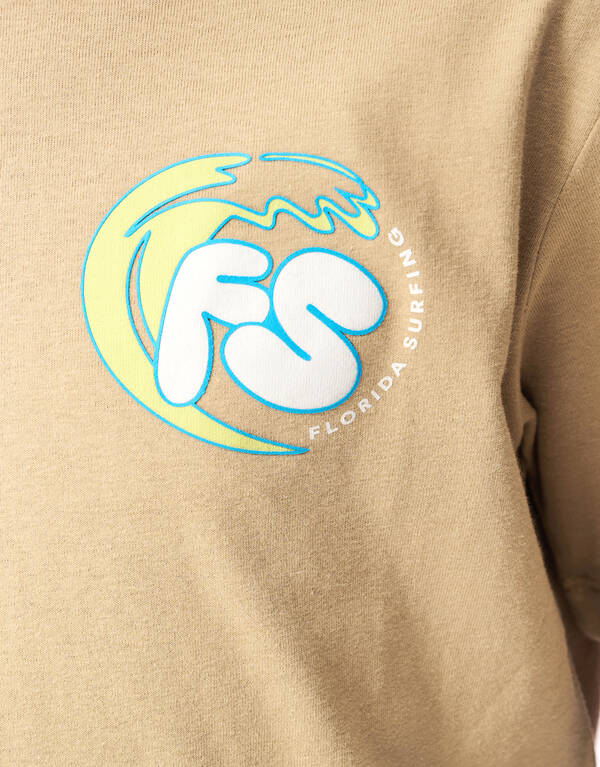 Florida Kunstwerk T-shirt Beige SHOEBY BOYS
