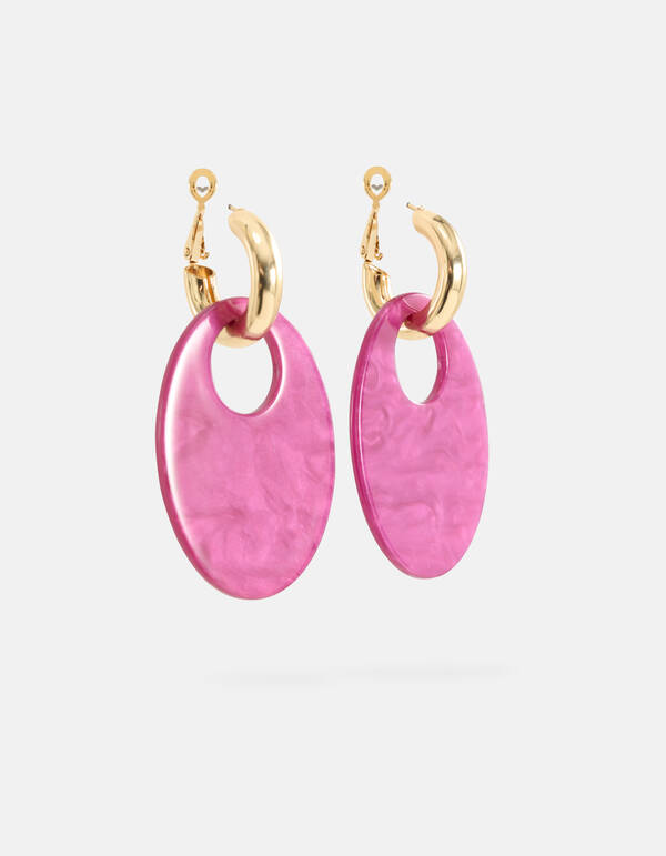 Ovale Ohrringe Rosa SHOEBY ACCESSOIRES