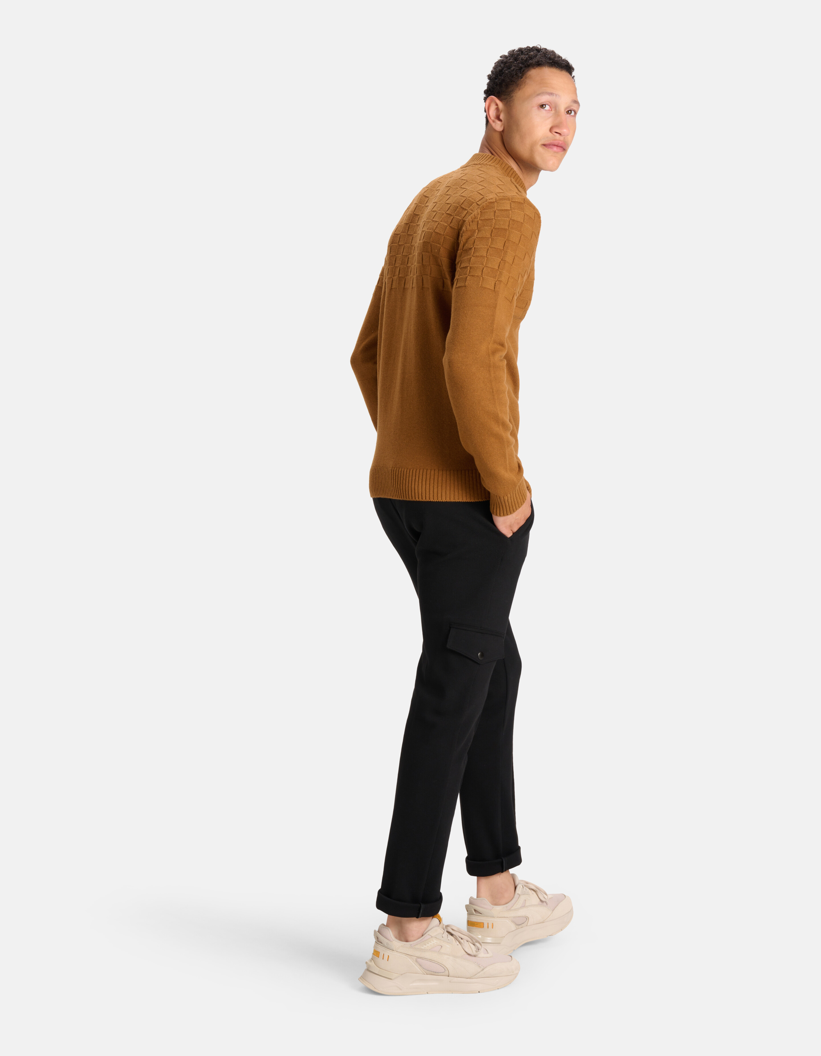 Blocked Sweater Braun SHOEBY MEN