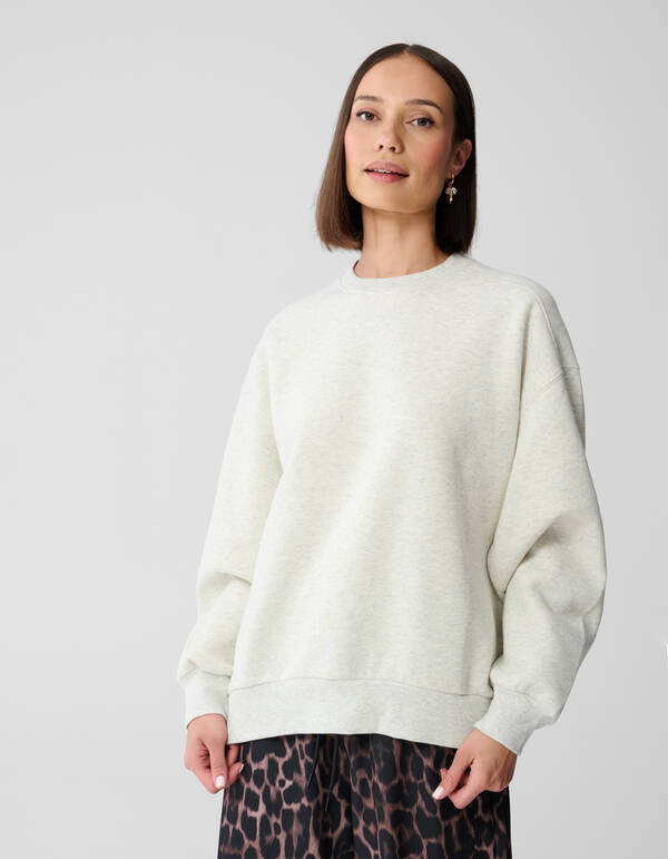 Pullover mit Schnürung in Hellgrau SHOEBY WOMEN