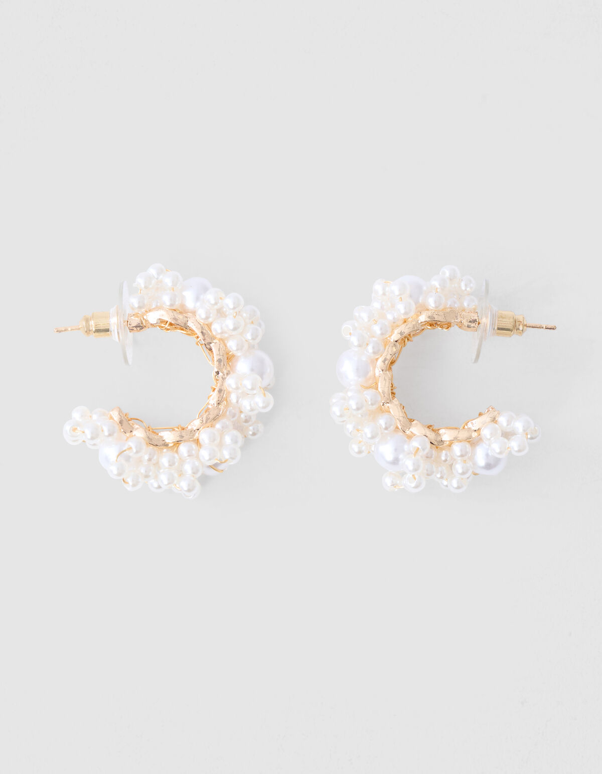 Perlenohrringe Off White SHOEBY ACCESSOIRES