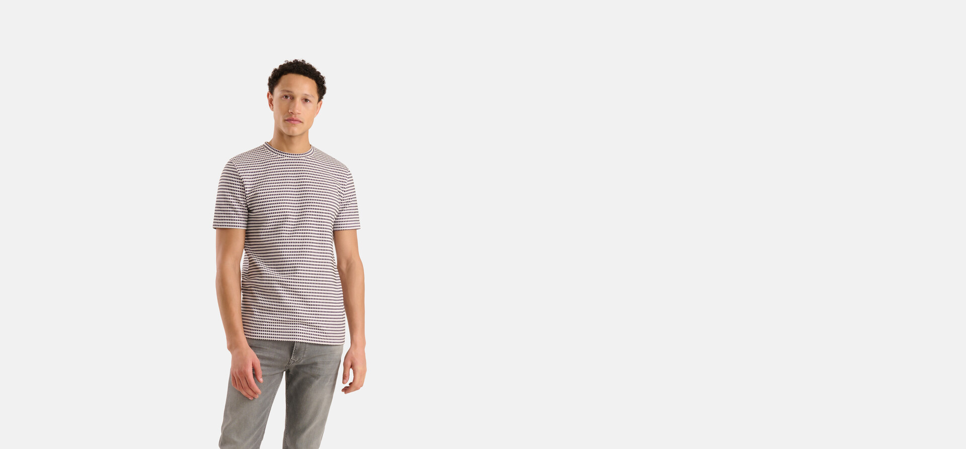 Struktur-T-Shirt Hellviolett SHOEBY MEN