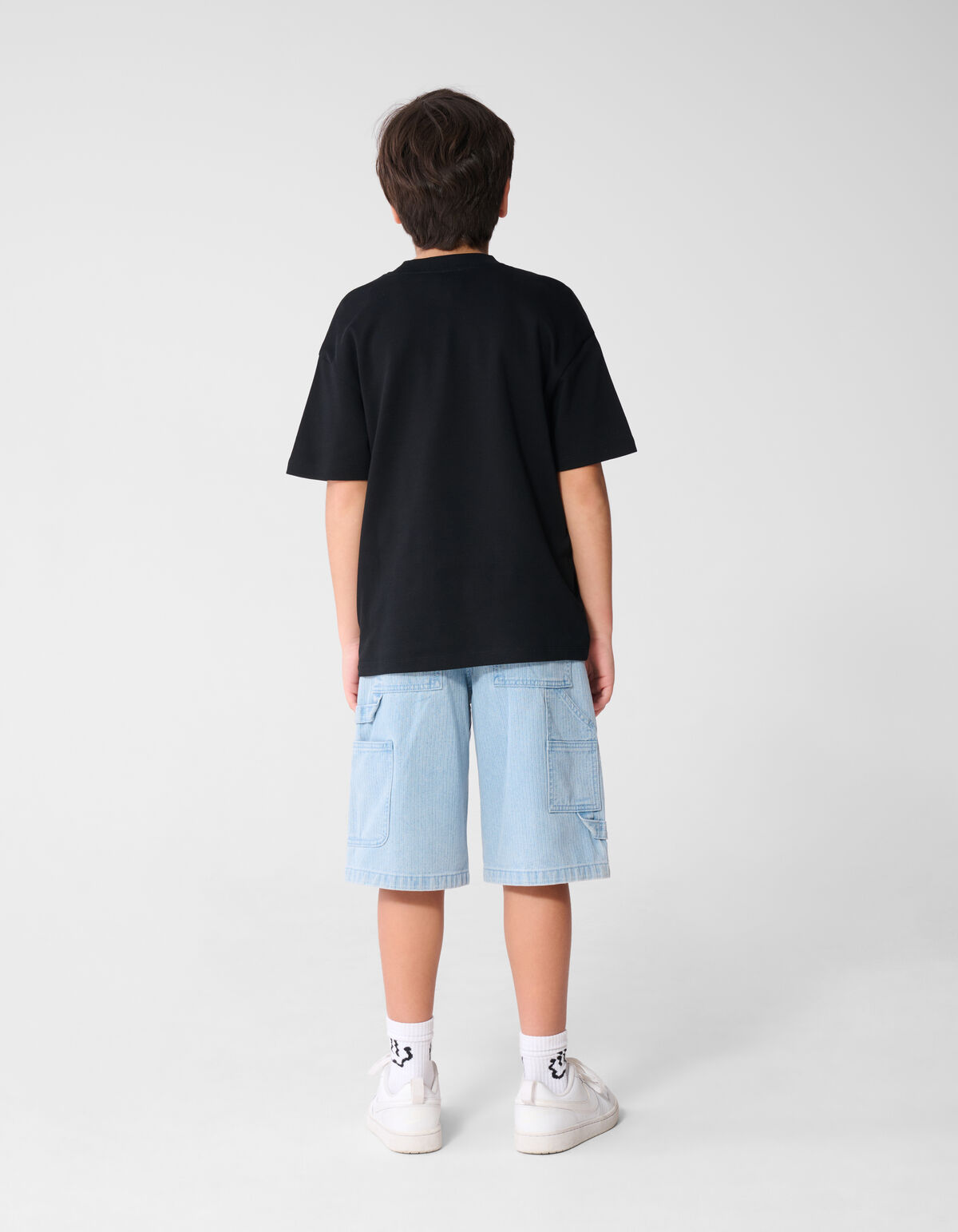 Basic-T-Shirt Schwarz SHOEBY BOYS
