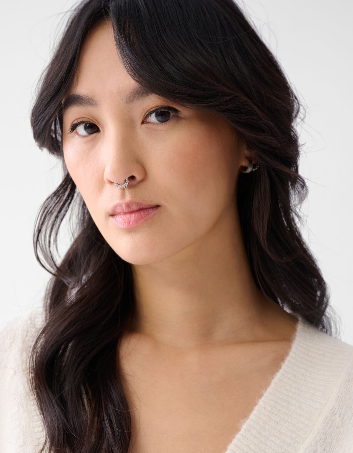 Pullover mit V-Ausschnitt Off White SHOEBY WOMEN