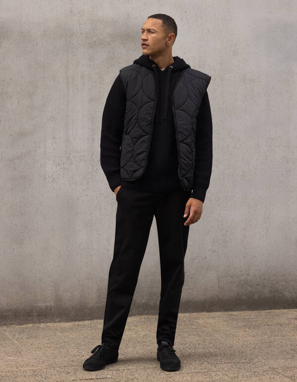 Gestrickter schwarzer Hoodie SHOEBY MEN