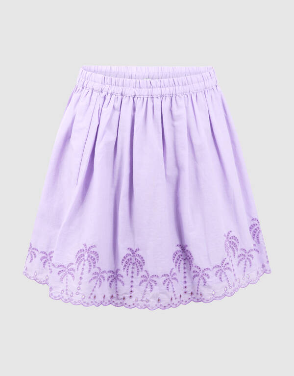 Palmstickerei Minirock Helllila SHOEBY GIRLS