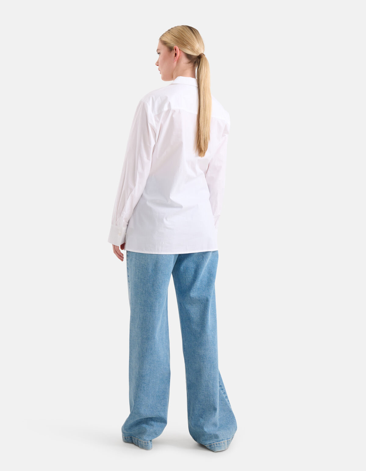 Poplin Overslag Blouse Wit SHOEBY WOMEN