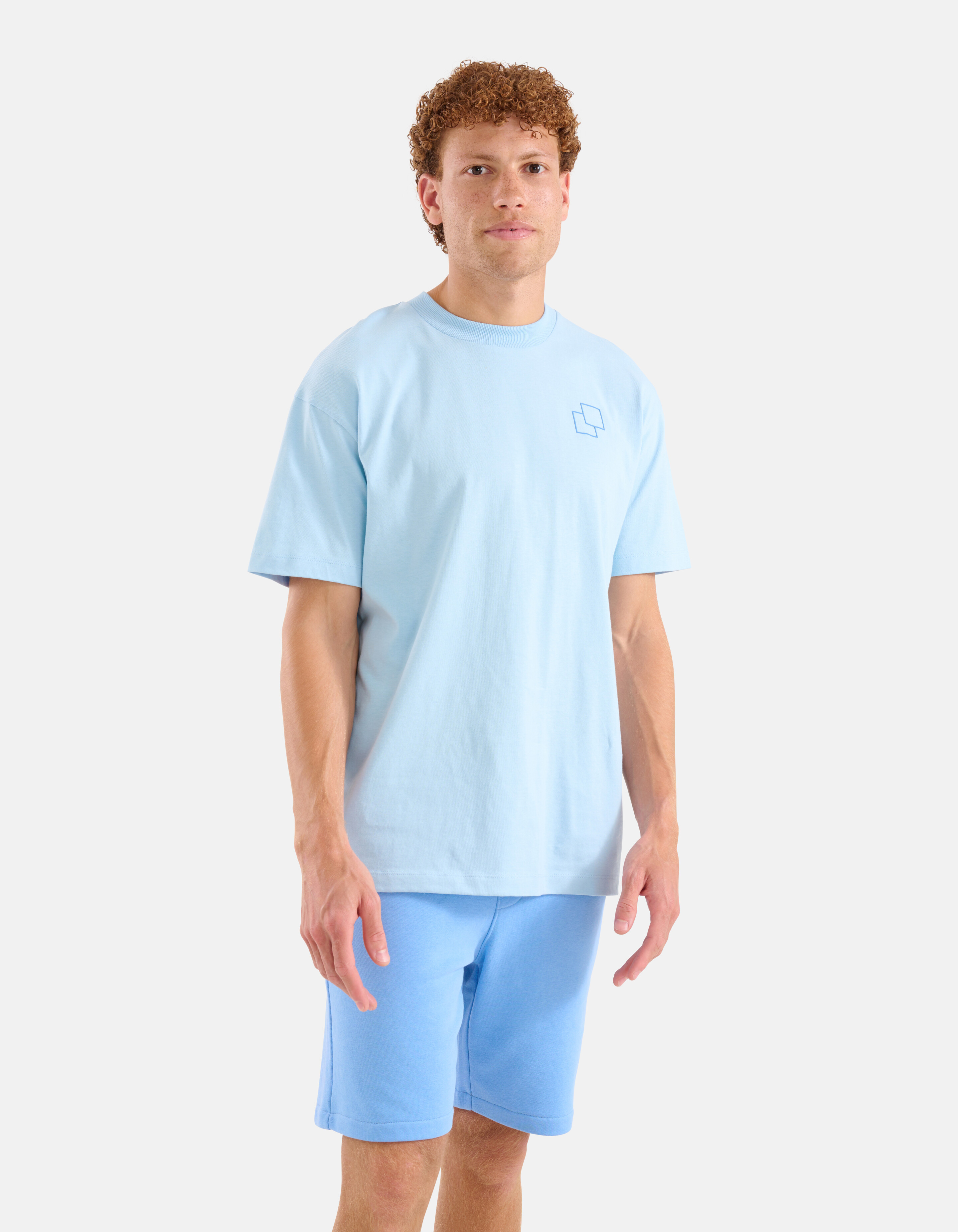 Stickerei-T-Shirt Blau SHOEBY MEN