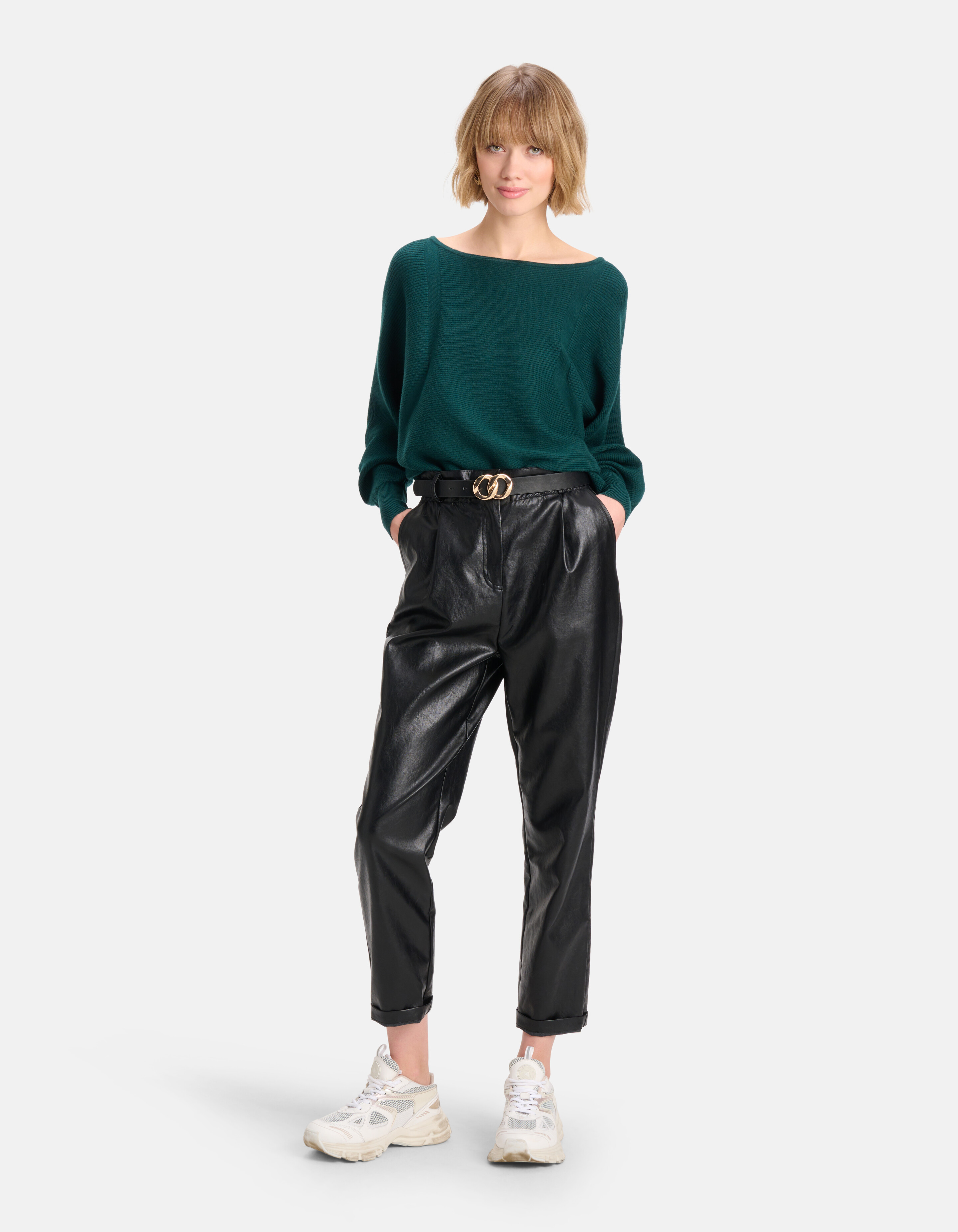 Pullover mit weiten Ärmeln Dunkelgrün SHOEBY WOMEN