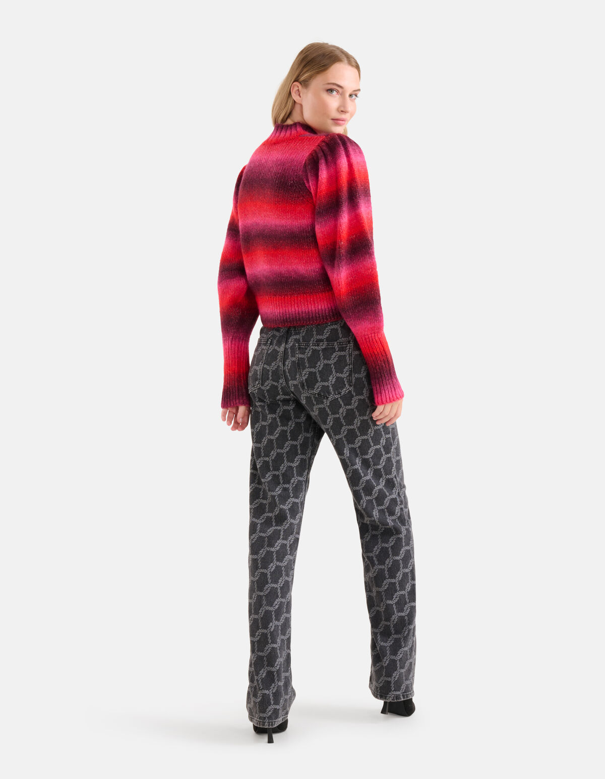 Space Dye Pullover Rot SHOEBY WOMEN