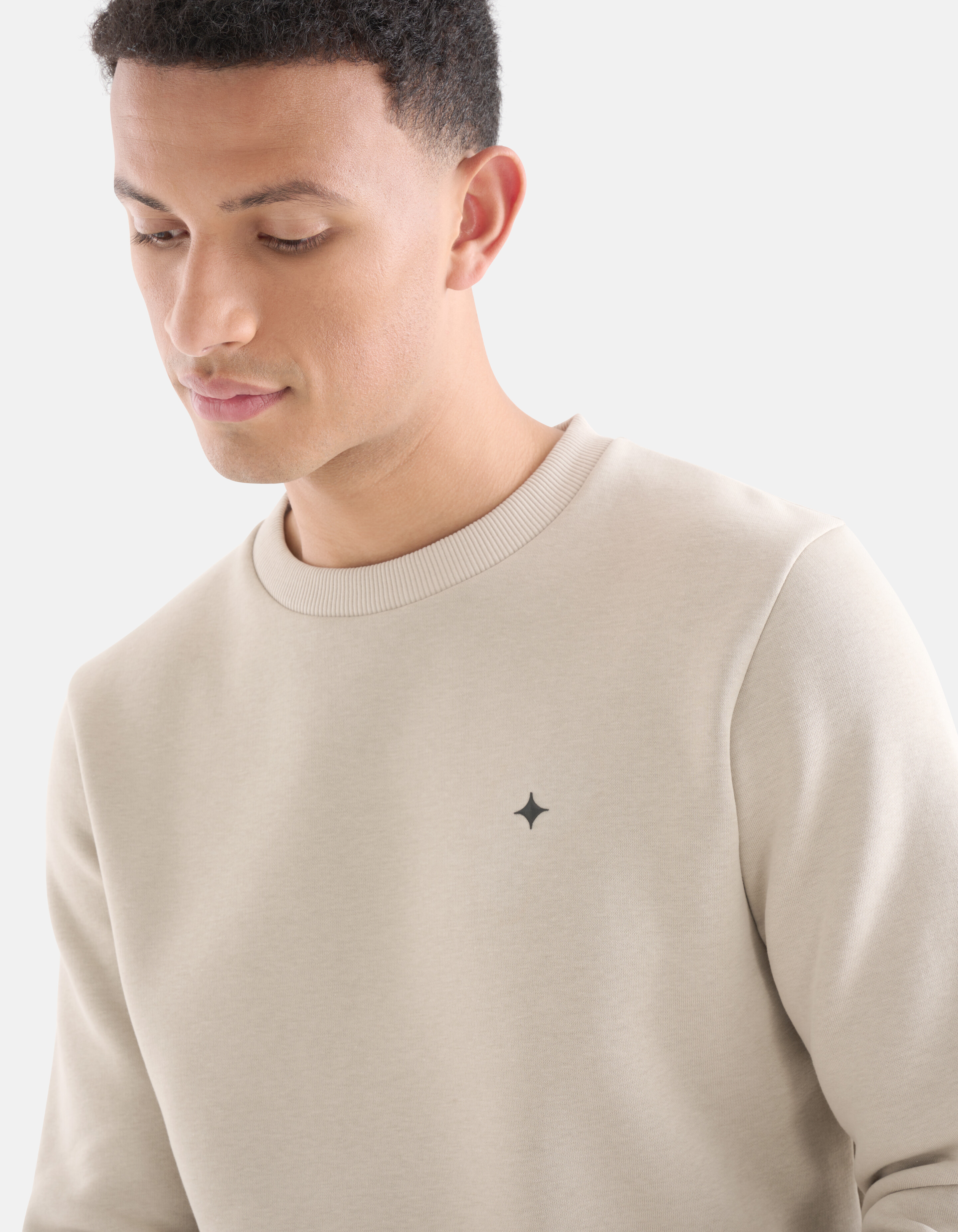 Glitzer-Pullover Beige SHOEBY MEN