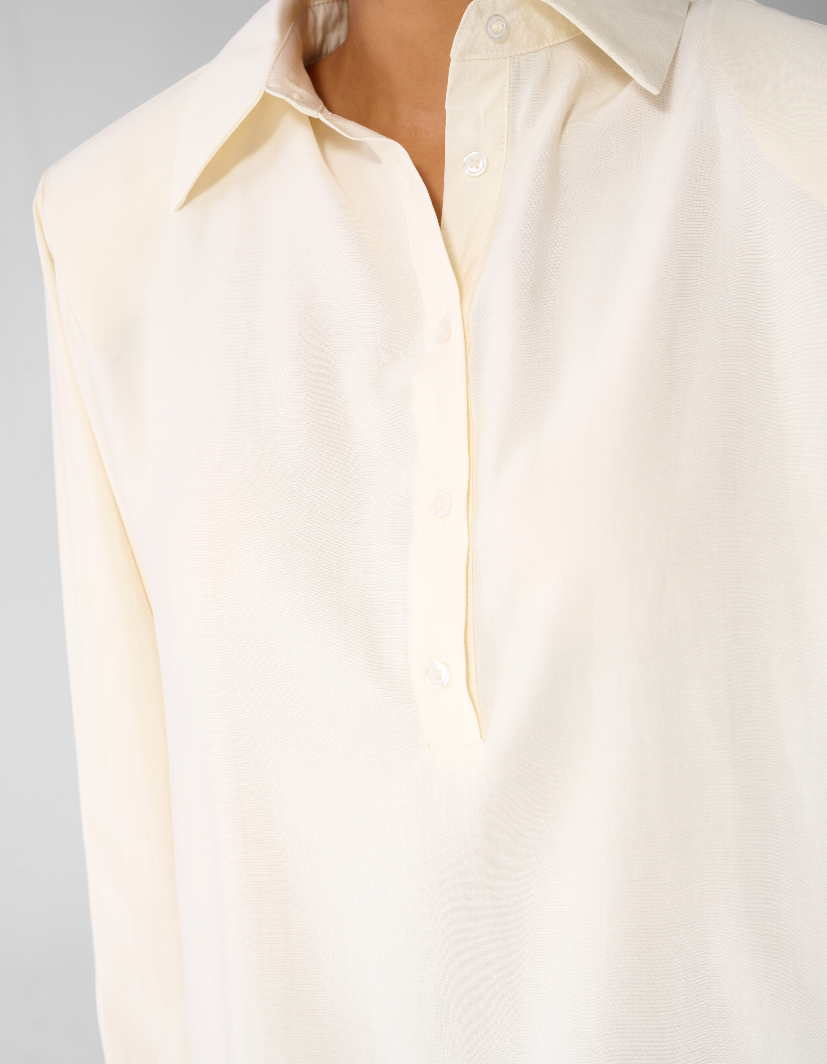 Soft Polo Bluse Ecru SHOEBY WOMEN