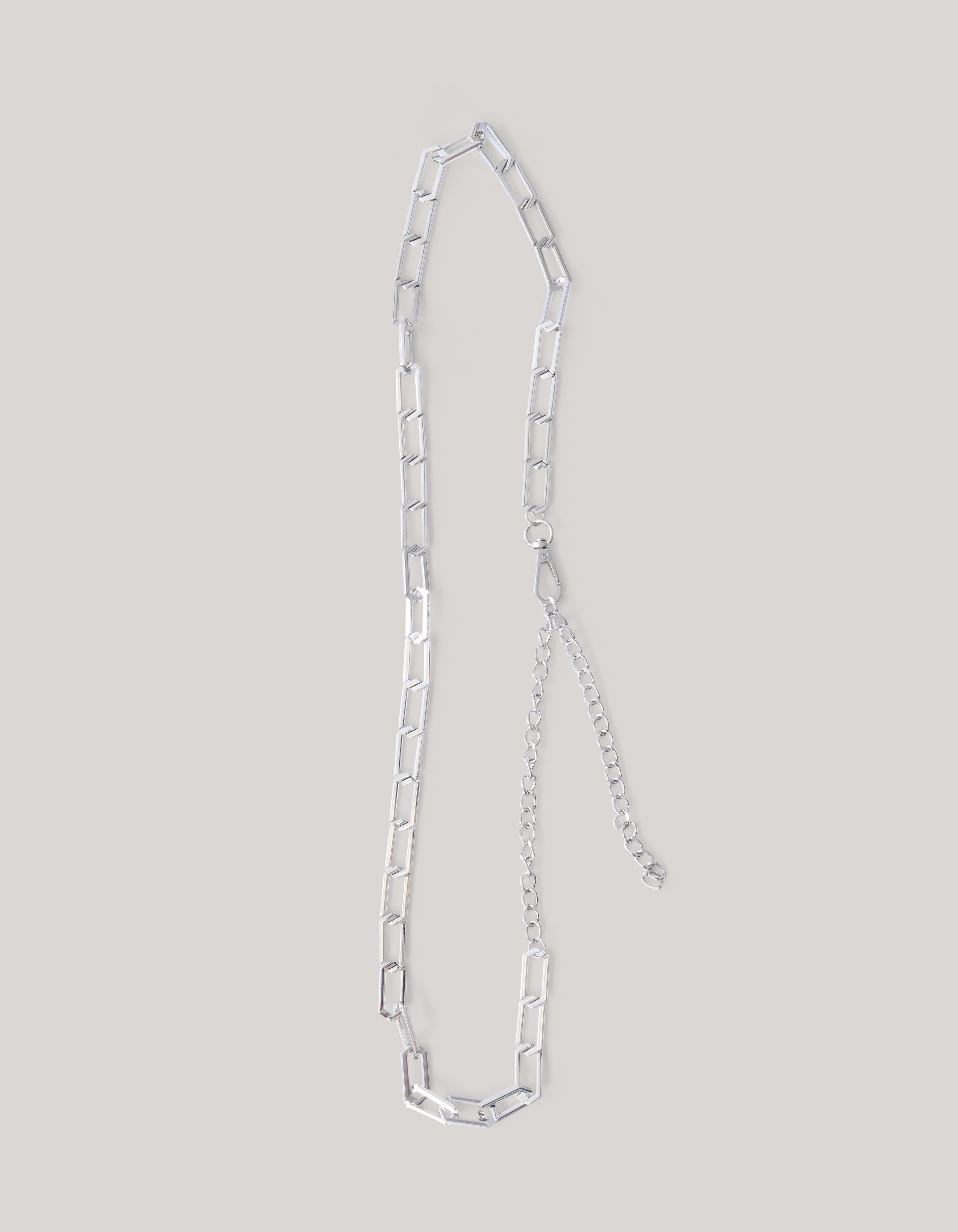 Flacher rechteckiger Gürtel Silber SHOEBY ACCESSOIRES