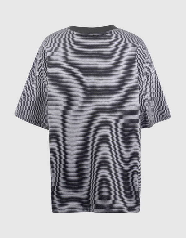 Stripe Artwork T-Shirt Schwarz/Wei&szlig; SHOEBY BOYS