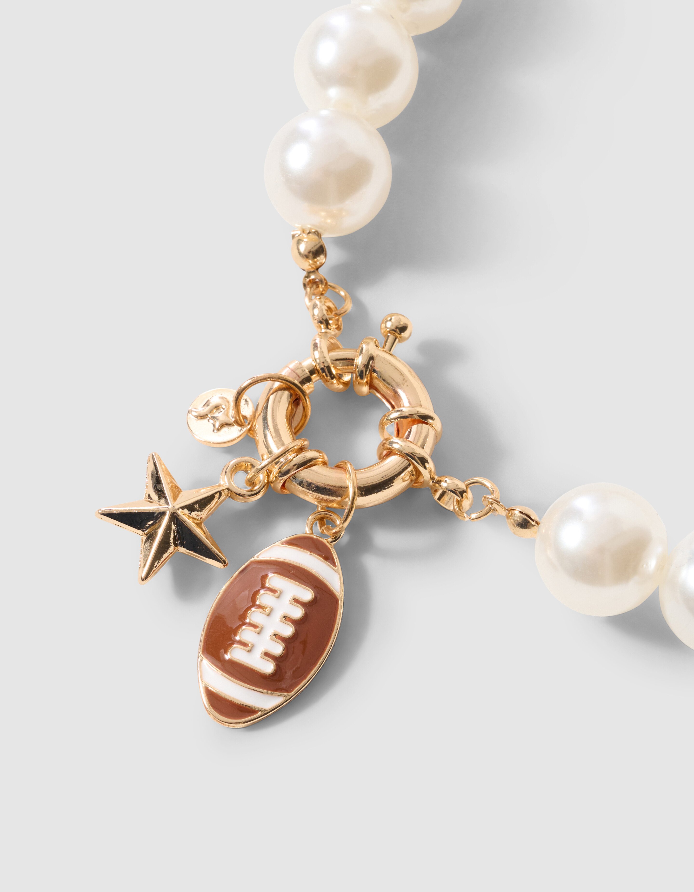 Statement-Rugby-Halskette Wei&szlig; SHOEBY ACCESSOIRES
